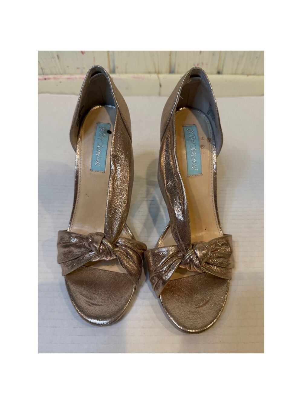 Betsey Johnson Gold Heels Women's Size 7